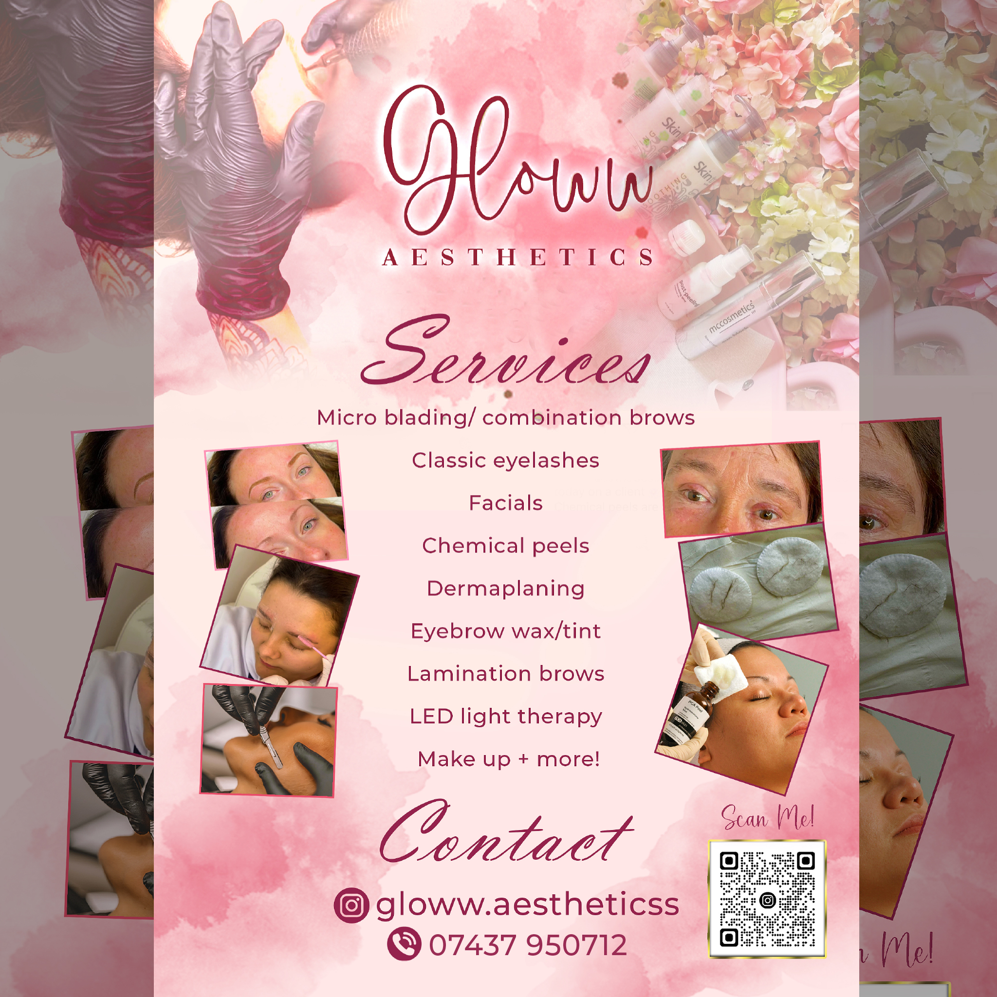 Flyer design for Gloww Aesthetics