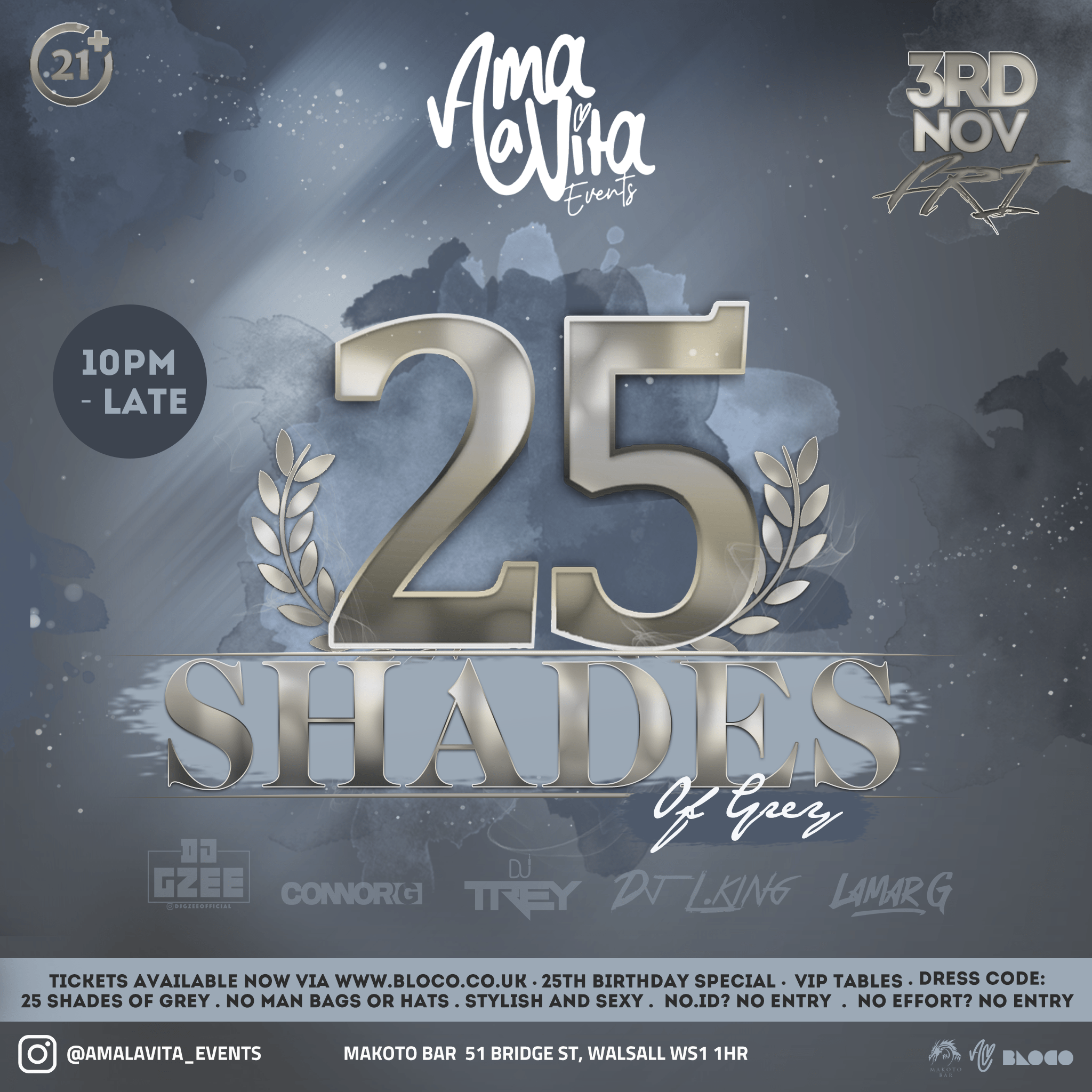 Event Branding for Ama La VIta: 25 Shades of Grey