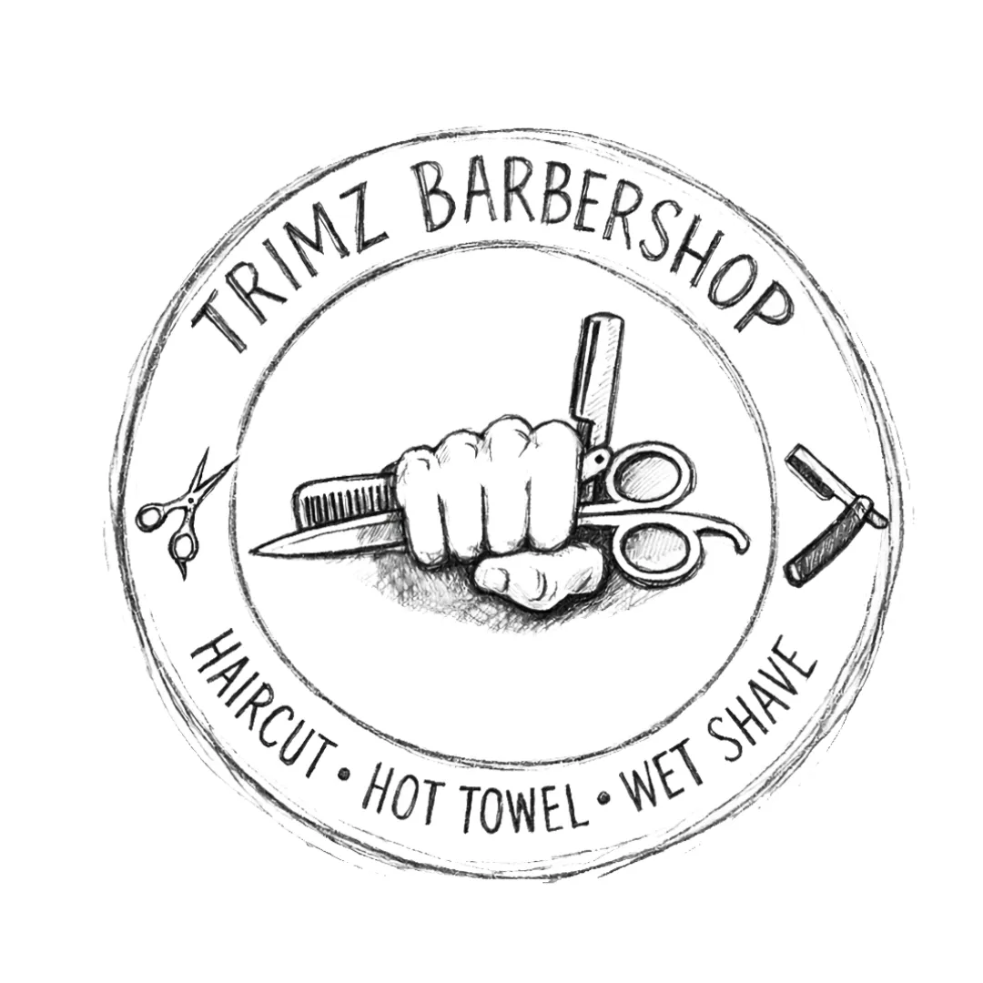 Trimz Barbershop Final Logomark Sketch